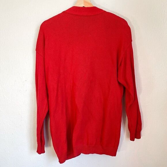 Vintage Country Club Red Cardigan Sweater Women’s Medium Plaza Pendleton Cotton - Picture 7 of 7